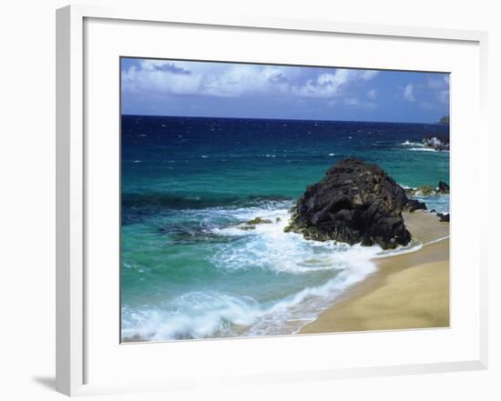 USA, Hawaii, a Wave Breaks on a Beach-Jaynes Gallery-Framed Photographic Print