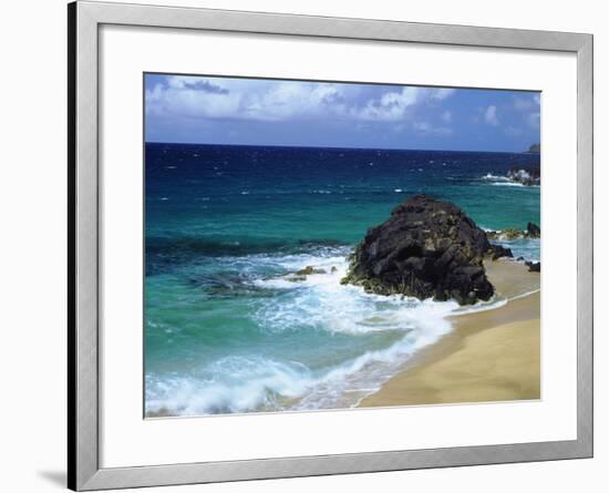 USA, Hawaii, a Wave Breaks on a Beach-Jaynes Gallery-Framed Photographic Print