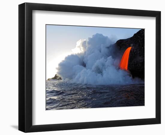 USA, Hawaii, Big Island. Lava from the Big Island's Pu'u O'o eruption.-Julie Eggers-Framed Photographic Print