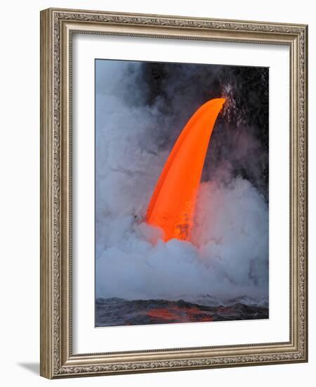 USA, Hawaii, Big Island. Lava from the Big Island's Pu'u O'o eruption.-Julie Eggers-Framed Photographic Print