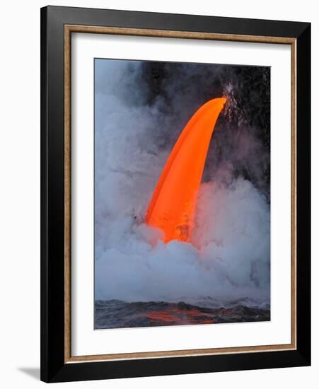 USA, Hawaii, Big Island. Lava from the Big Island's Pu'u O'o eruption.-Julie Eggers-Framed Photographic Print