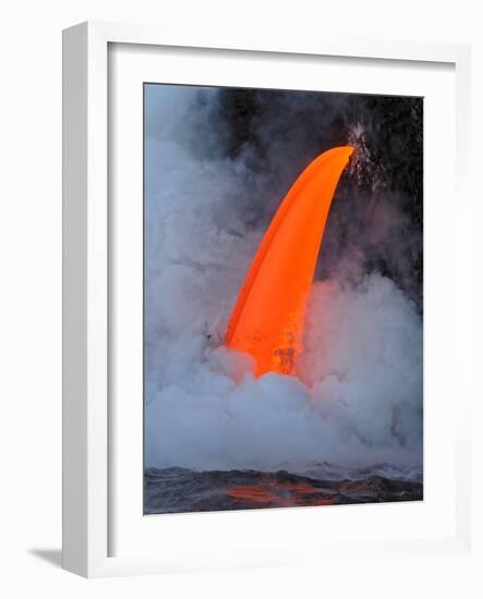 USA, Hawaii, Big Island. Lava from the Big Island's Pu'u O'o eruption.-Julie Eggers-Framed Photographic Print