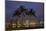 USA, Hawaii, Honolulu, Palm Trees with the night lights of Honolulu-Terry Eggers-Mounted Photographic Print