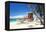 USA, Hawaii Islands, Maui, Baldwin Beach, lifeguard's cabin on stilts on sand beach-null-Framed Premier Image Canvas
