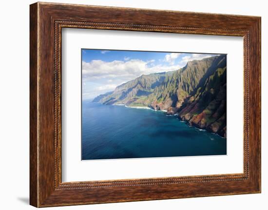 USA, Hawaii, Kauai, Aerial of the Na Pali Coastline-Terry Eggers-Framed Photographic Print