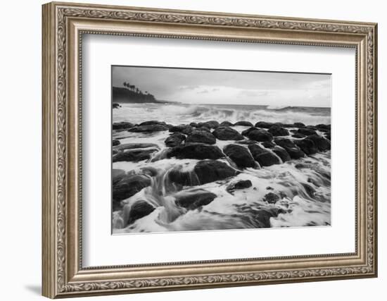 USA, Hawaii, Kauai. Rocky Beach-Dennis Flaherty-Framed Photographic Print