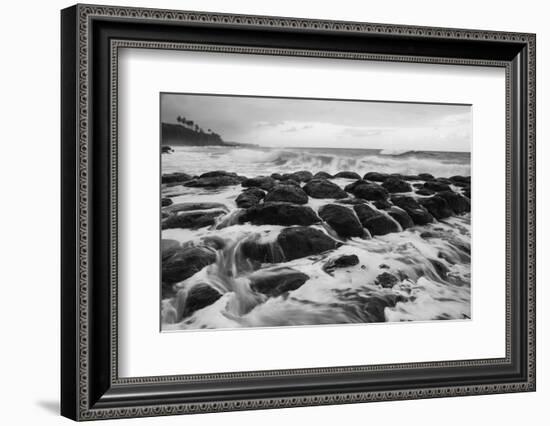 USA, Hawaii, Kauai. Rocky Beach-Dennis Flaherty-Framed Photographic Print