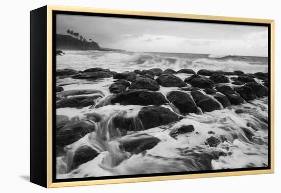 USA, Hawaii, Kauai. Rocky Beach-Dennis Flaherty-Framed Premier Image Canvas