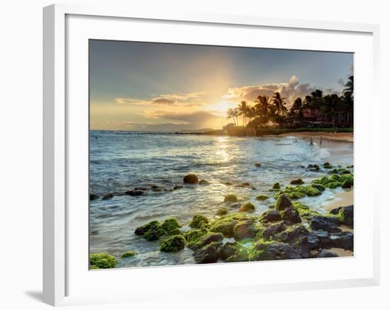 USA, Hawaii, Kauai, the Luxurious Resort Area of Poipu Beach-Michele Falzone-Framed Photographic Print