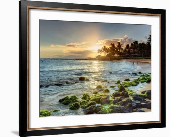 USA, Hawaii, Kauai, the Luxurious Resort Area of Poipu Beach-Michele Falzone-Framed Photographic Print