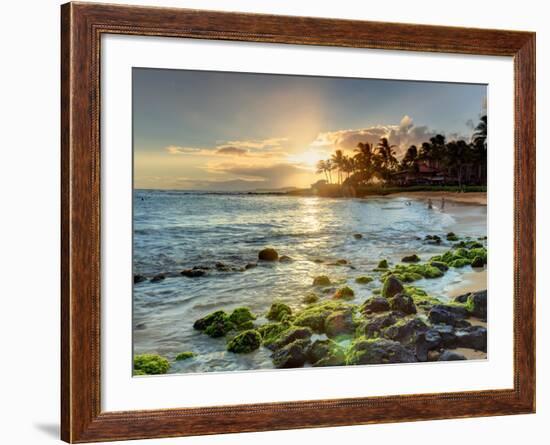 USA, Hawaii, Kauai, the Luxurious Resort Area of Poipu Beach-Michele Falzone-Framed Photographic Print