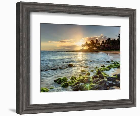 USA, Hawaii, Kauai, the Luxurious Resort Area of Poipu Beach-Michele Falzone-Framed Photographic Print