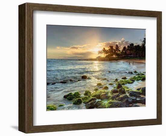 USA, Hawaii, Kauai, the Luxurious Resort Area of Poipu Beach-Michele Falzone-Framed Photographic Print