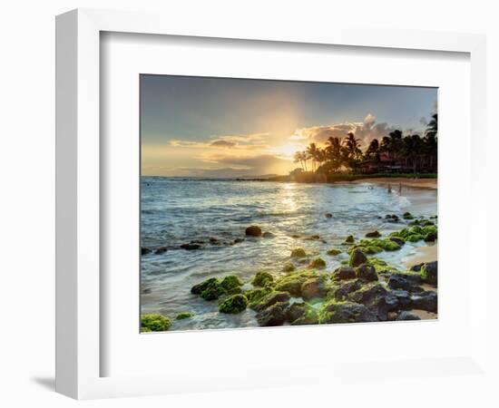 USA, Hawaii, Kauai, the Luxurious Resort Area of Poipu Beach-Michele Falzone-Framed Photographic Print