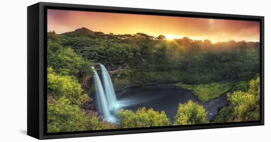 USA, Hawaii, Kauai, Wailua Falls-Michele Falzone-Framed Premier Image Canvas