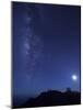USA, Hawaii, Maui, Haleakala National Park, Science City Observatories and Milky Way-Michele Falzone-Mounted Photographic Print