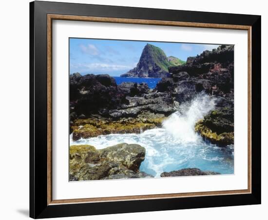 USA, Hawaii, Maui. Waves Breaking on the Northeast Coast-Jaynes Gallery-Framed Photographic Print