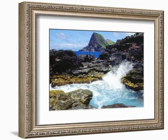 USA, Hawaii, Maui. Waves Breaking on the Northeast Coast-Jaynes Gallery-Framed Photographic Print