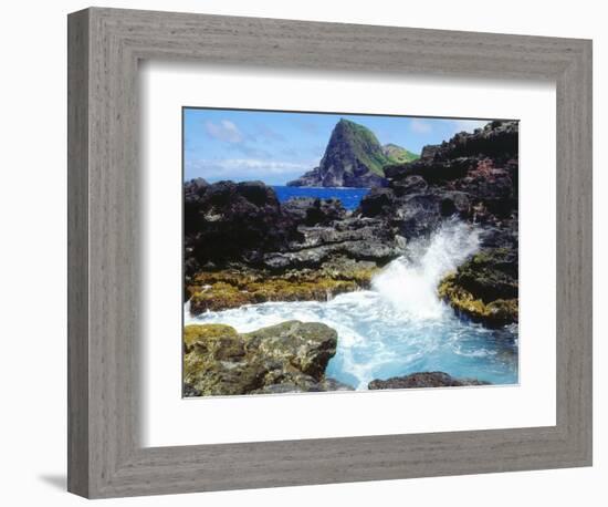 USA, Hawaii, Maui. Waves Breaking on the Northeast Coast-Jaynes Gallery-Framed Photographic Print