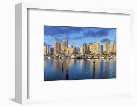 USA, Hawaii, Oahu, Honolulu, Ala Moana Marina-Rob Tilley-Framed Photographic Print