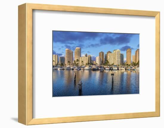 USA, Hawaii, Oahu, Honolulu, Ala Moana Marina-Rob Tilley-Framed Photographic Print