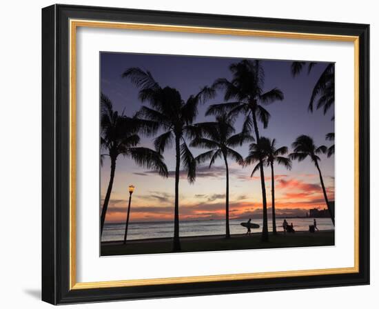 USA, Hawaii, Oahu, Honolulu, Waikiki Beach, Kapiolani Park-Michele Falzone-Framed Photographic Print