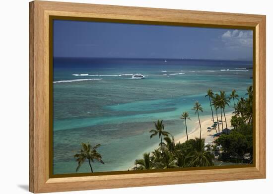 USA, Hawaii, Oahu, Honolulu, Waikiki, Fort Derussy Beach Park-David Wall-Framed Premier Image Canvas