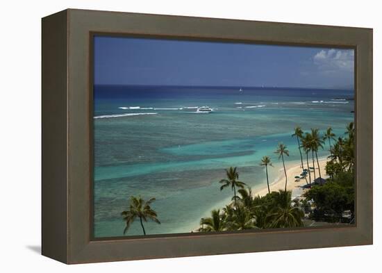 USA, Hawaii, Oahu, Honolulu, Waikiki, Fort Derussy Beach Park-David Wall-Framed Premier Image Canvas