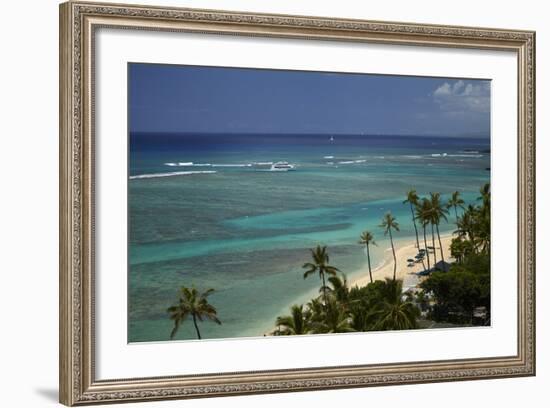 USA, Hawaii, Oahu, Honolulu, Waikiki, Fort Derussy Beach Park-David Wall-Framed Photographic Print