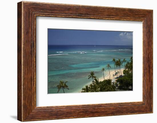USA, Hawaii, Oahu, Honolulu, Waikiki, Fort Derussy Beach Park-David Wall-Framed Photographic Print