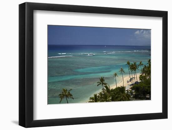 USA, Hawaii, Oahu, Honolulu, Waikiki, Fort Derussy Beach Park-David Wall-Framed Photographic Print