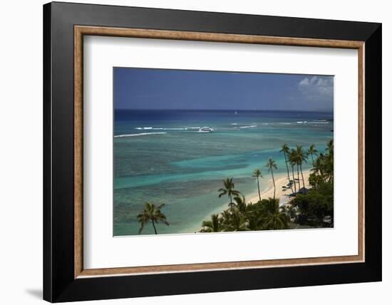 USA, Hawaii, Oahu, Honolulu, Waikiki, Fort Derussy Beach Park-David Wall-Framed Photographic Print