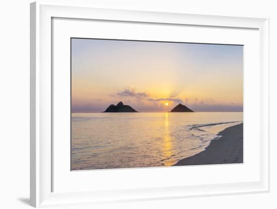 USA, Hawaii, Oahu, Lanikai Beach Sunrise-Rob Tilley-Framed Photographic Print