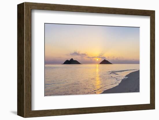 USA, Hawaii, Oahu, Lanikai Beach Sunrise-Rob Tilley-Framed Photographic Print