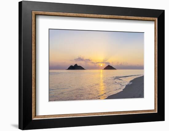 USA, Hawaii, Oahu, Lanikai Beach Sunrise-Rob Tilley-Framed Photographic Print