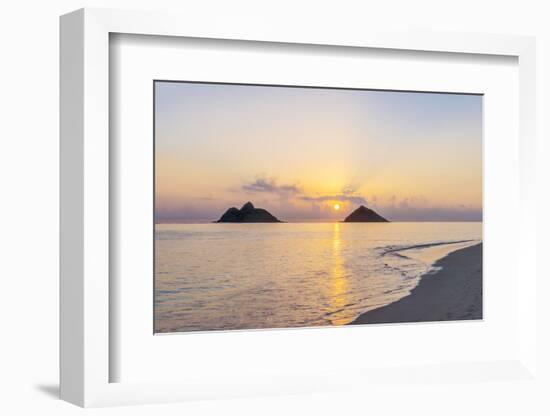 USA, Hawaii, Oahu, Lanikai Beach Sunrise-Rob Tilley-Framed Photographic Print