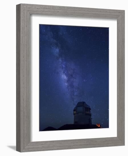 USA, Hawaii, the Big Island, Mauna Kea Observatory (4200m), Gemini Northern Telescope and Milky Way-Michele Falzone-Framed Photographic Print