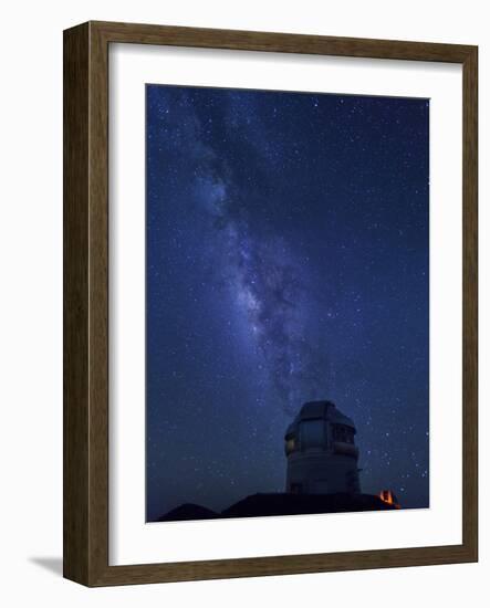 USA, Hawaii, the Big Island, Mauna Kea Observatory (4200m), Gemini Northern Telescope and Milky Way-Michele Falzone-Framed Photographic Print