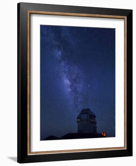 USA, Hawaii, the Big Island, Mauna Kea Observatory (4200m), Gemini Northern Telescope and Milky Way-Michele Falzone-Framed Photographic Print