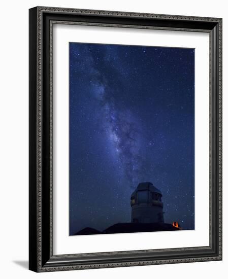 USA, Hawaii, the Big Island, Mauna Kea Observatory (4200m), Gemini Northern Telescope and Milky Way-Michele Falzone-Framed Photographic Print