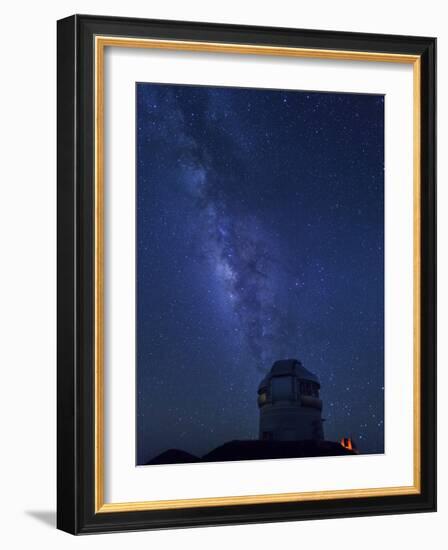USA, Hawaii, the Big Island, Mauna Kea Observatory (4200m), Gemini Northern Telescope and Milky Way-Michele Falzone-Framed Photographic Print