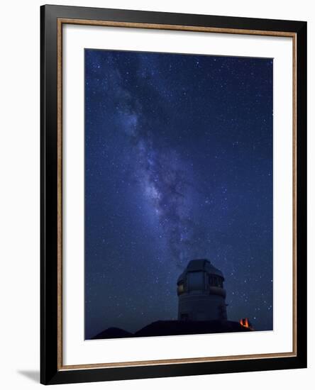 USA, Hawaii, the Big Island, Mauna Kea Observatory (4200m), Gemini Northern Telescope and Milky Way-Michele Falzone-Framed Photographic Print