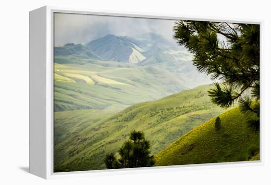 USA, Idaho. Columbia River, view south from White Bird Mountain down to agricultural valley.-Alison Jones-Framed Premier Image Canvas