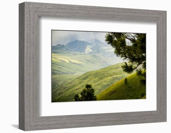 USA, Idaho. Columbia River, view south from White Bird Mountain down to agricultural valley.-Alison Jones-Framed Photographic Print