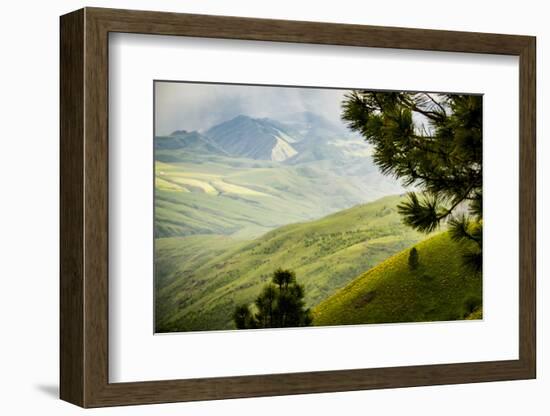 USA, Idaho. Columbia River, view south from White Bird Mountain down to agricultural valley.-Alison Jones-Framed Photographic Print