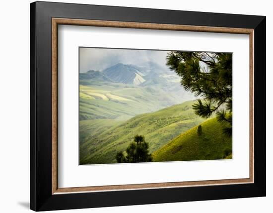 USA, Idaho. Columbia River, view south from White Bird Mountain down to agricultural valley.-Alison Jones-Framed Photographic Print