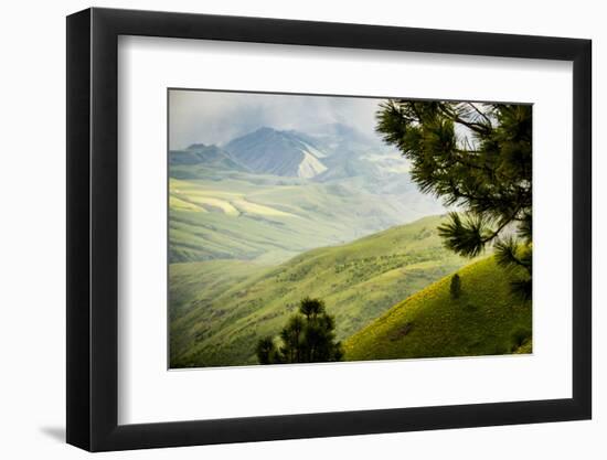 USA, Idaho. Columbia River, view south from White Bird Mountain down to agricultural valley.-Alison Jones-Framed Photographic Print