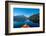 USA, Idaho, Redfish Lake. Kayak facing Sawtooth Mountains.-Janell Davidson-Framed Photographic Print