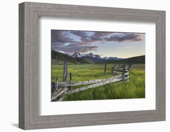 USA, Idaho. Wetlands in Stanley Basin, Sawtooth Mountains.-Alan Majchrowicz-Framed Photographic Print