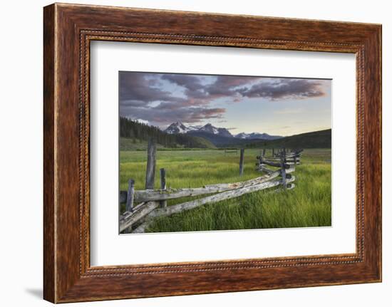 USA, Idaho. Wetlands in Stanley Basin, Sawtooth Mountains.-Alan Majchrowicz-Framed Photographic Print